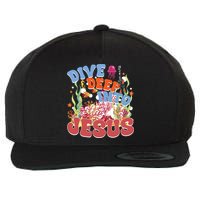 Dive Deep Into Jesus Scuba Vbs 2024 Christian Camp Gift Wool Snapback Cap