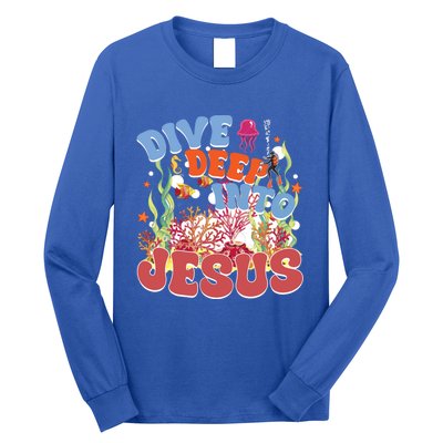 Dive Deep Into Jesus Scuba Vbs 2024 Christian Camp Gift Long Sleeve Shirt