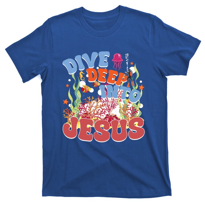 Dive Deep Into Jesus Scuba Vbs 2024 Christian Camp Gift T-Shirt