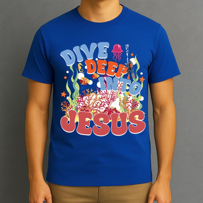 Dive Deep Into Jesus Scuba Vbs 2024 Christian Camp Gift T-Shirt