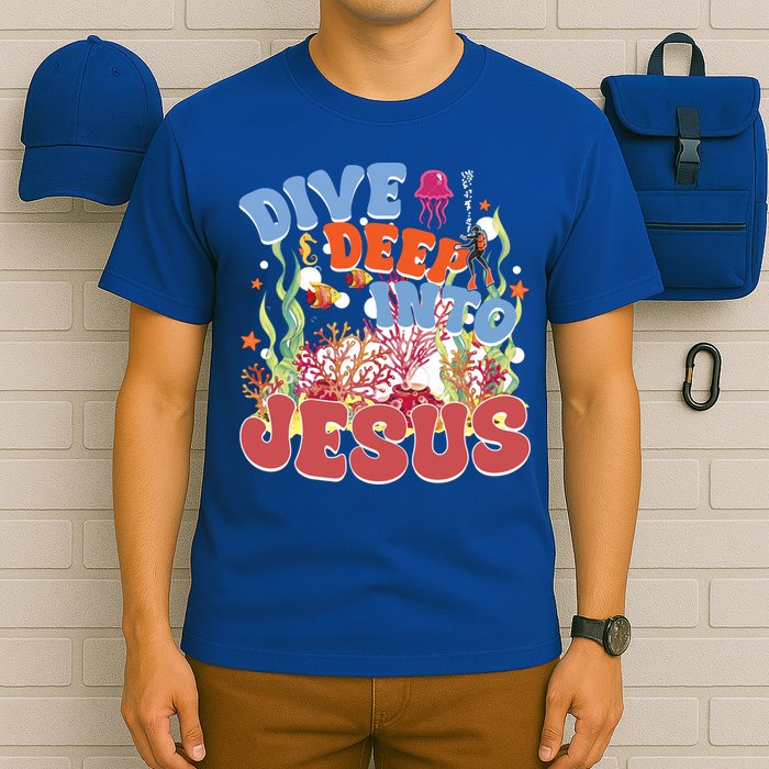 Dive Deep Into Jesus Scuba Vbs 2024 Christian Camp Gift T-Shirt