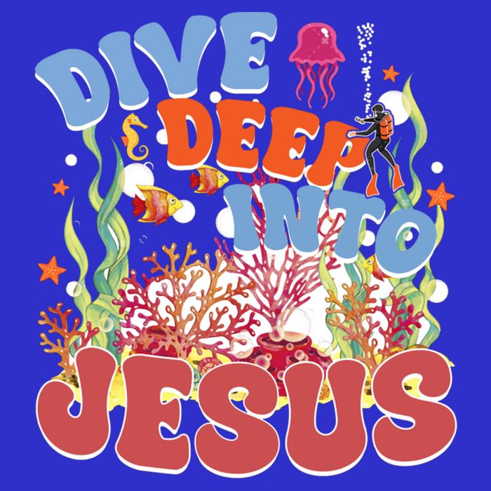 Dive Deep Into Jesus Scuba Vbs 2024 Christian Camp Gift T-Shirt