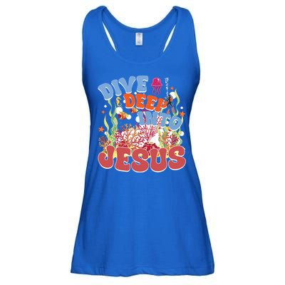 Dive Deep Into Jesus Scuba Vbs 2024 Christian Camp Gift Ladies Essential Flowy Tank