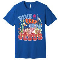 Dive Deep Into Jesus Scuba Vbs 2024 Christian Camp Gift Premium T-Shirt