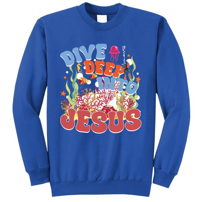 Dive Deep Into Jesus Scuba Vbs 2024 Christian Camp Gift Tall Sweatshirt