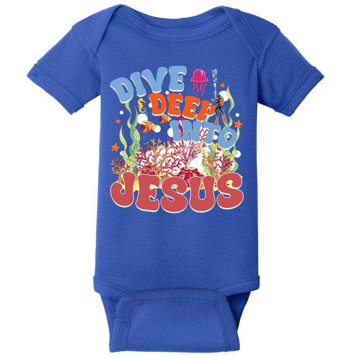 Dive Deep Into Jesus Scuba Vbs 2024 Christian Camp Gift Baby Bodysuit