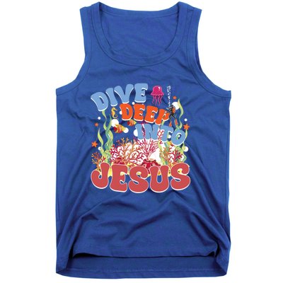 Dive Deep Into Jesus Scuba Vbs 2024 Christian Camp Gift Tank Top