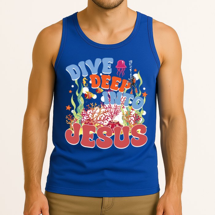Dive Deep Into Jesus Scuba Vbs 2024 Christian Camp Gift Tank Top