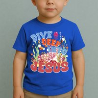 Dive Deep Into Jesus Scuba Vbs 2024 Christian Camp Gift Toddler T-Shirt