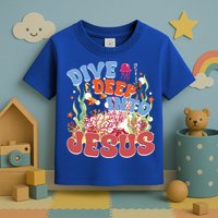 Dive Deep Into Jesus Scuba Vbs 2024 Christian Camp Gift Toddler T-Shirt