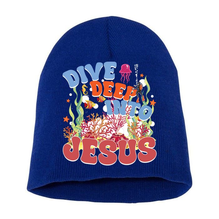 Dive Deep Into Jesus Scuba Vbs 2024 Christian Camp Gift Short Acrylic Beanie