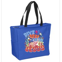 Dive Deep Into Jesus Scuba Vbs 2024 Christian Camp Gift Zip Tote Bag