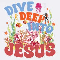 Dive Deep Into Jesus Scuba Vbs 2024 Christian Camp Gift Garment-Dyed Sweatshirt