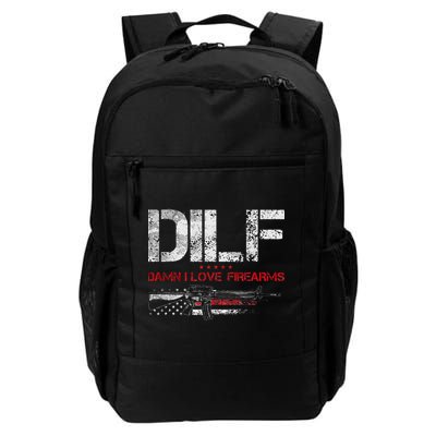 DILF Damn I Love Firearms Vintage Gun American Flag Backpack