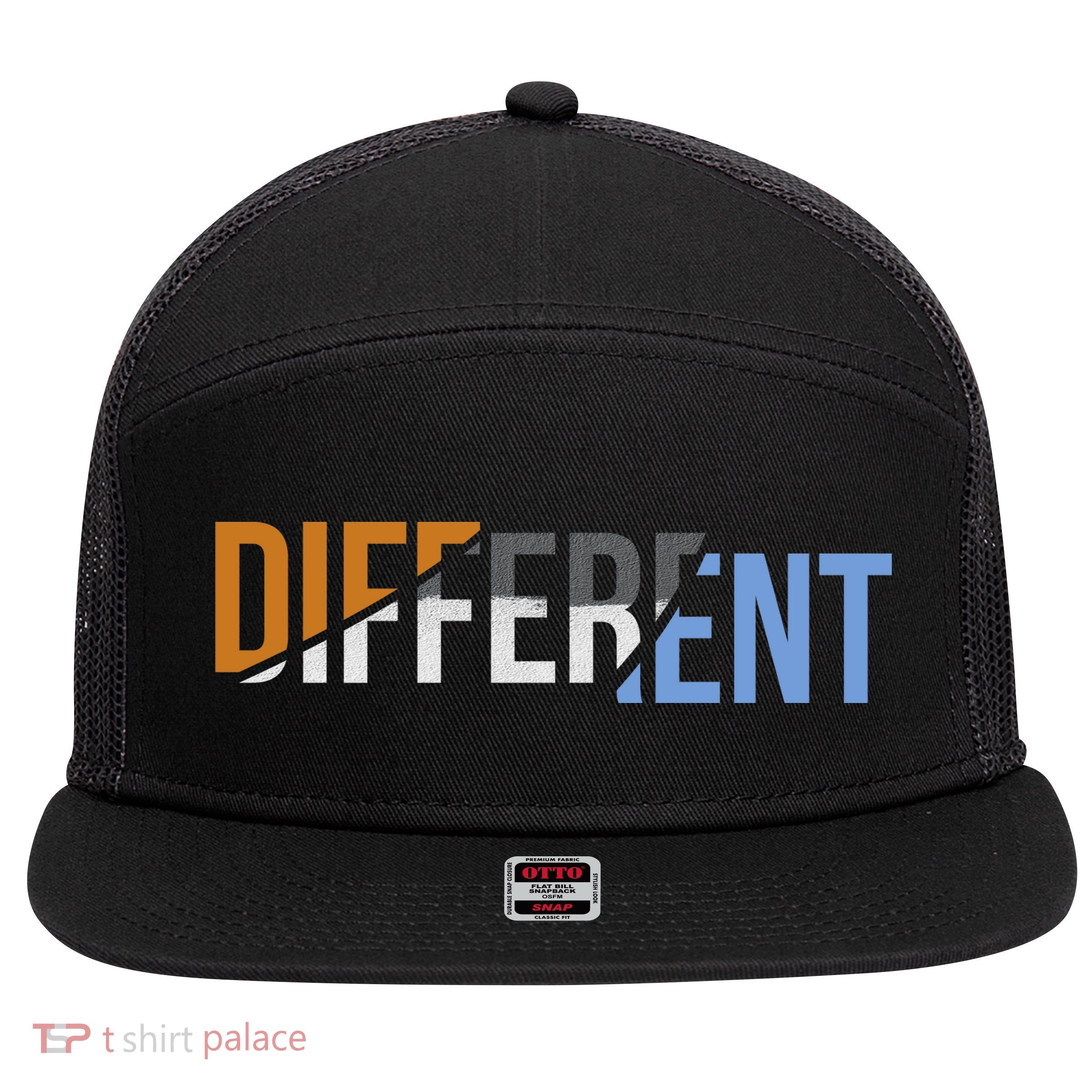 Different 7 Panel Mesh Trucker Snapback Hat