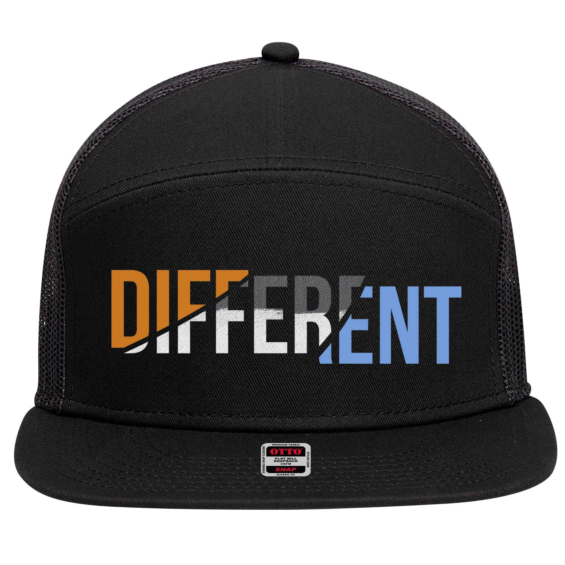 Different 7 Panel Mesh Trucker Snapback Hat
