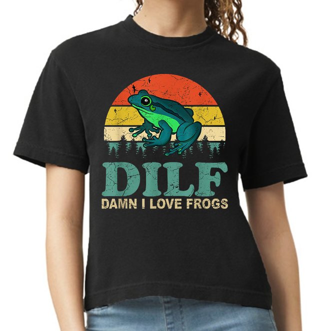 DILF Damn I Love Frogs Comfort Colors Boxy T-Shirt