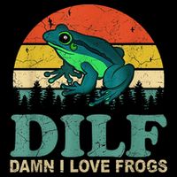 DILF Damn I Love Frogs Drawstring Bag