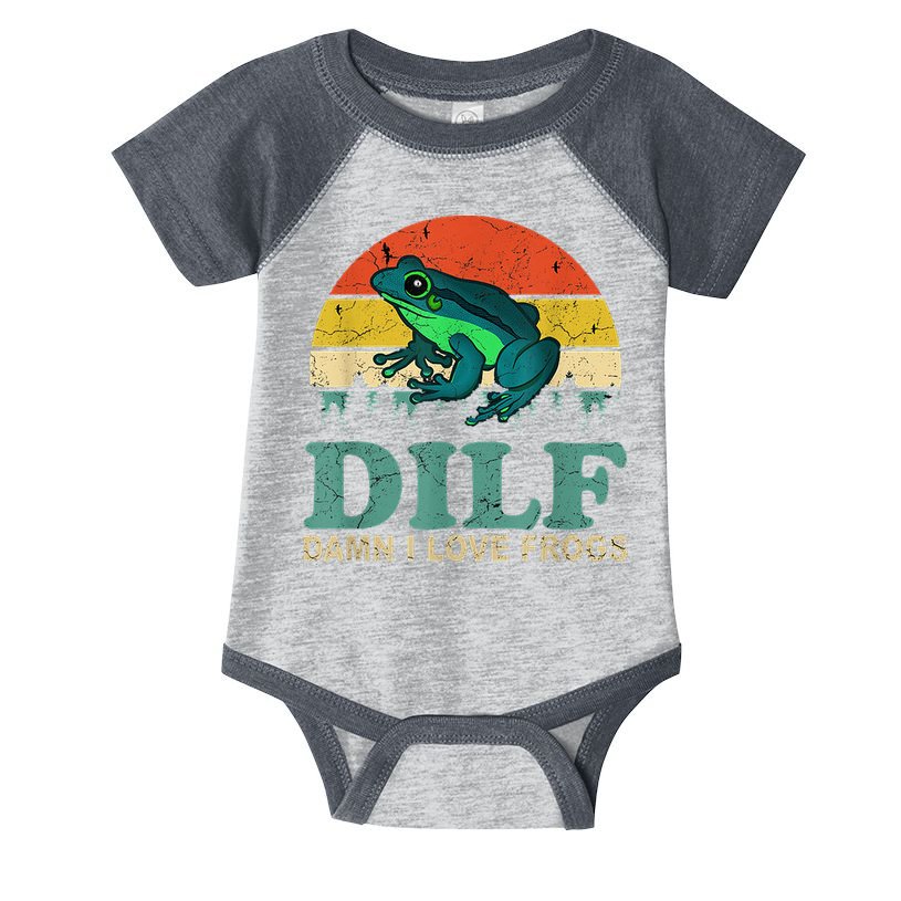 DILF Damn I Love Frogs Infant Baby Jersey Bodysuit
