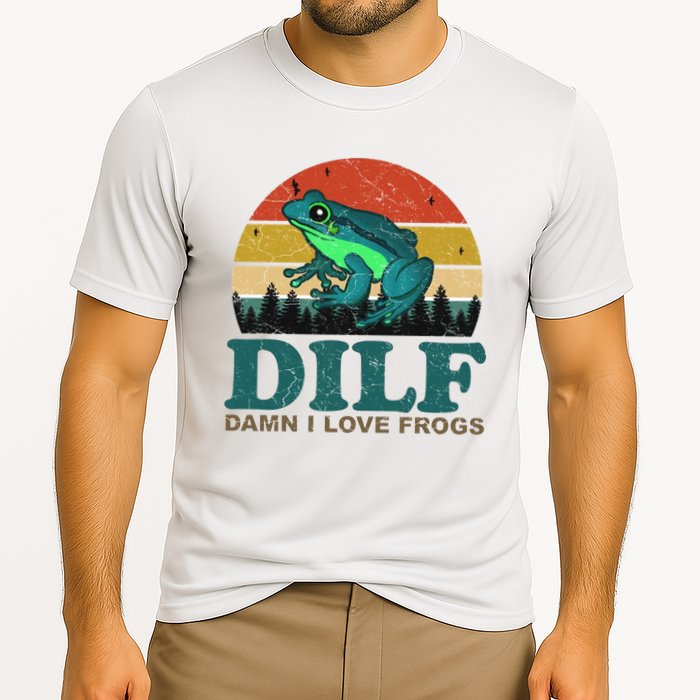 DILF Damn I Love Frogs Cooling Performance Crew T-Shirt