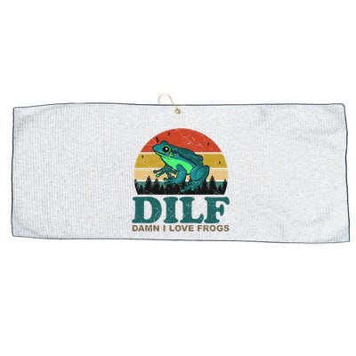 DILF Damn I Love Frogs Large Microfiber Waffle Golf Towel