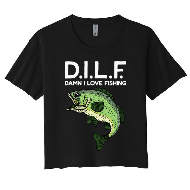 D.I.L.F Damn I love Fishing Crop Top