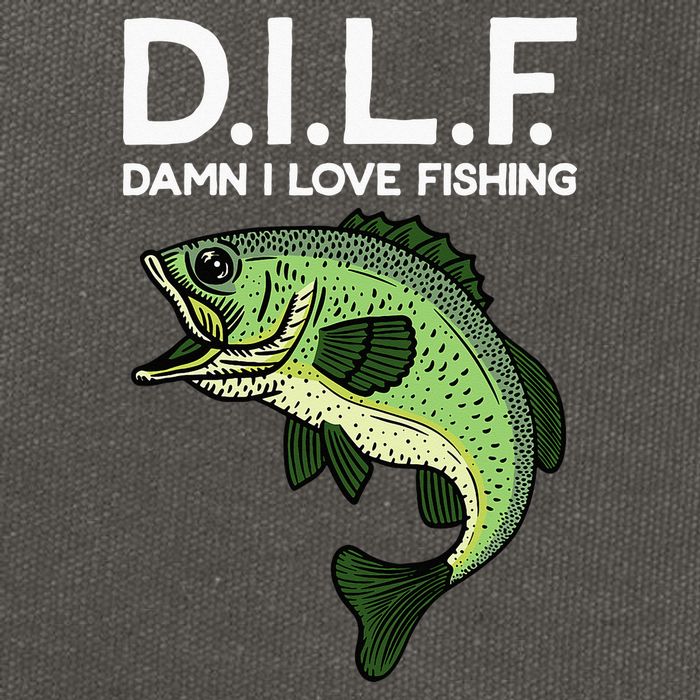 D.I.L.F Damn I love Fishing Cotton Canvas Backpack