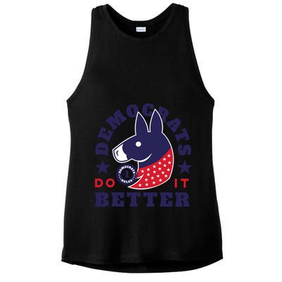 Democrats Do It Better Political Ladies PosiCharge Tri-Blend Wicking Tank