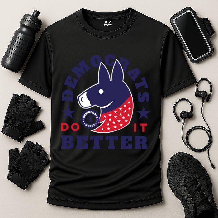 Democrats Do It Better Political Cooling Performance Crew T-Shirt