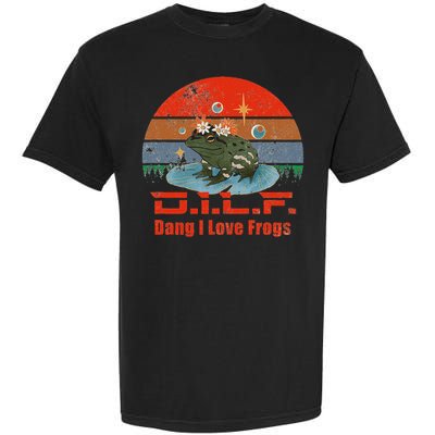 D.i.l.f. Dang I Love Frogs Funny Frog Animal Lover Garment-Dyed Heavyweight T-Shirt