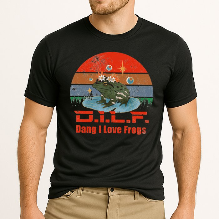 D.i.l.f. Dang I Love Frogs Funny Frog Animal Lover Cooling Performance Crew T-Shirt