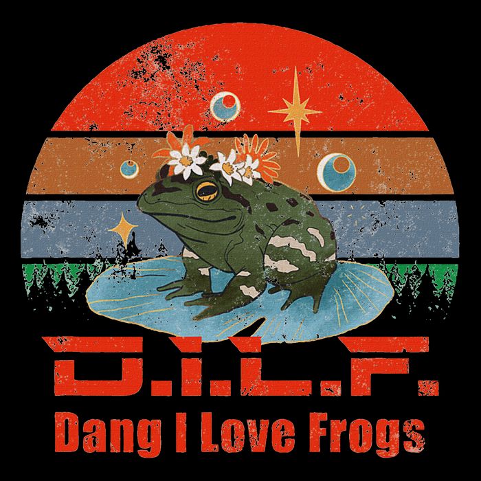 D.i.l.f. Dang I Love Frogs Funny Frog Animal Lover Cooling Performance Crew T-Shirt