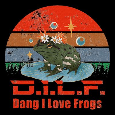 D.i.l.f. Dang I Love Frogs Funny Frog Animal Lover T-Shirt
