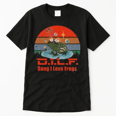 D.i.l.f. Dang I Love Frogs Funny Frog Animal Lover Tall T-Shirt