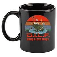D.i.l.f. Dang I Love Frogs Funny Frog Animal Lover 11oz C Handle Ceramic Mug