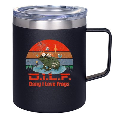 D.i.l.f. Dang I Love Frogs Funny Frog Animal Lover 12oz Stainless Steel Coffee Mug
