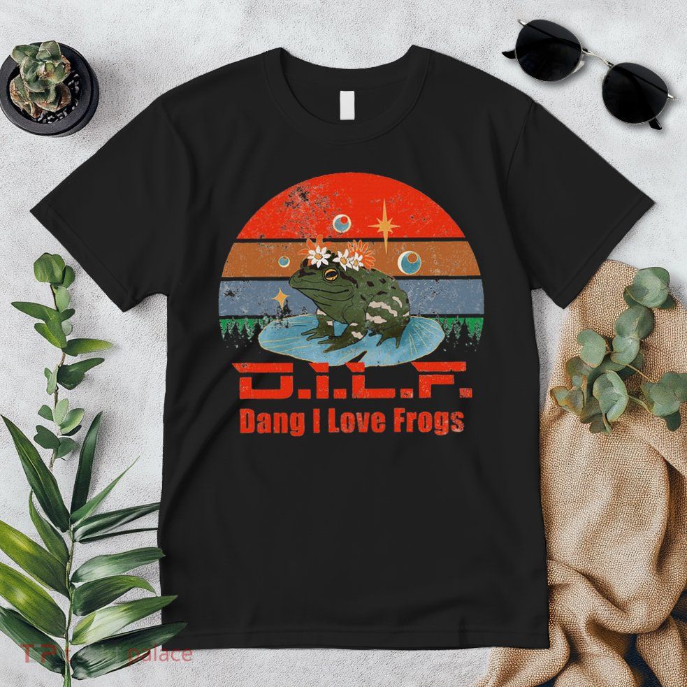 D.i.l.f. Dang I Love Frogs Funny Frog Animal Lover Premium T-Shirt