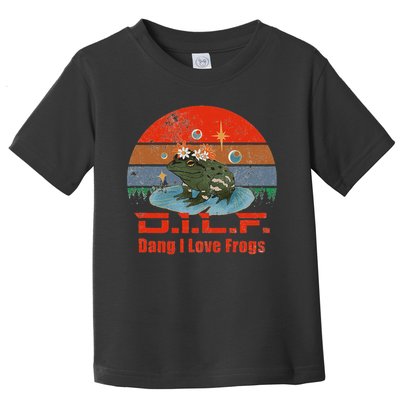 D.i.l.f. Dang I Love Frogs Funny Frog Animal Lover Toddler T-Shirt