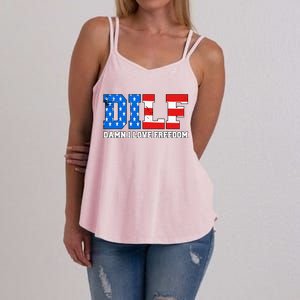 Dilf Damn I Love Freedom Women's Strappy Tank