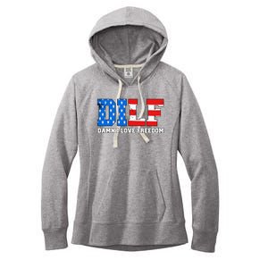 Dilf Damn I Love Freedom Women's Fleece Hoodie