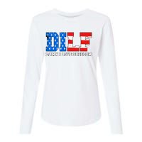 Dilf Damn I Love Freedom Womens Cotton Relaxed Long Sleeve T-Shirt