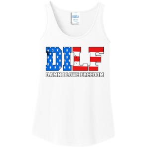 Dilf Damn I Love Freedom Ladies Essential Tank