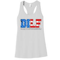 Dilf Damn I Love Freedom Women's Racerback Tank