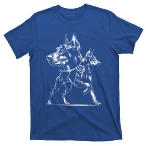 Dober Dog In Proud Pose In Cool Style On Chest Cool Gift T-Shirt