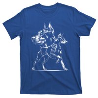 Dober Dog In Proud Pose In Cool Style On Chest Cool Gift T-Shirt