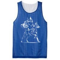 Dober Dog In Proud Pose In Cool Style On Chest Cool Gift Mesh Reversible Basketball Jersey Tank