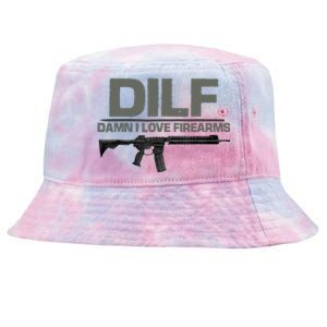 DILF Damn I Love Firearms Funny Tie-Dyed Bucket Hat