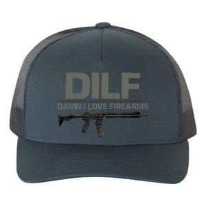 DILF Damn I Love Firearms Funny Yupoong Adult 5-Panel Trucker Hat