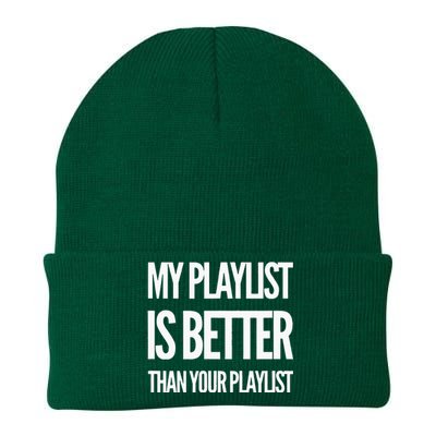 DJ Disc Jockey My Playlist Is Better Than Your Playlist Knit Cap Winter Beanie