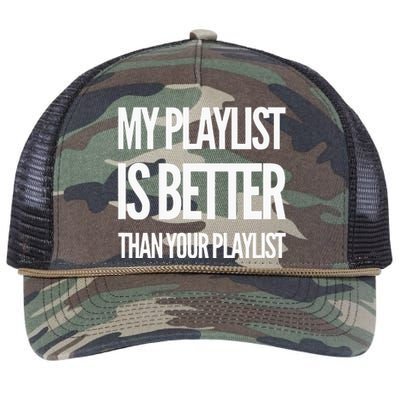 DJ Disc Jockey My Playlist Is Better Than Your Playlist Retro Rope Trucker Hat Cap